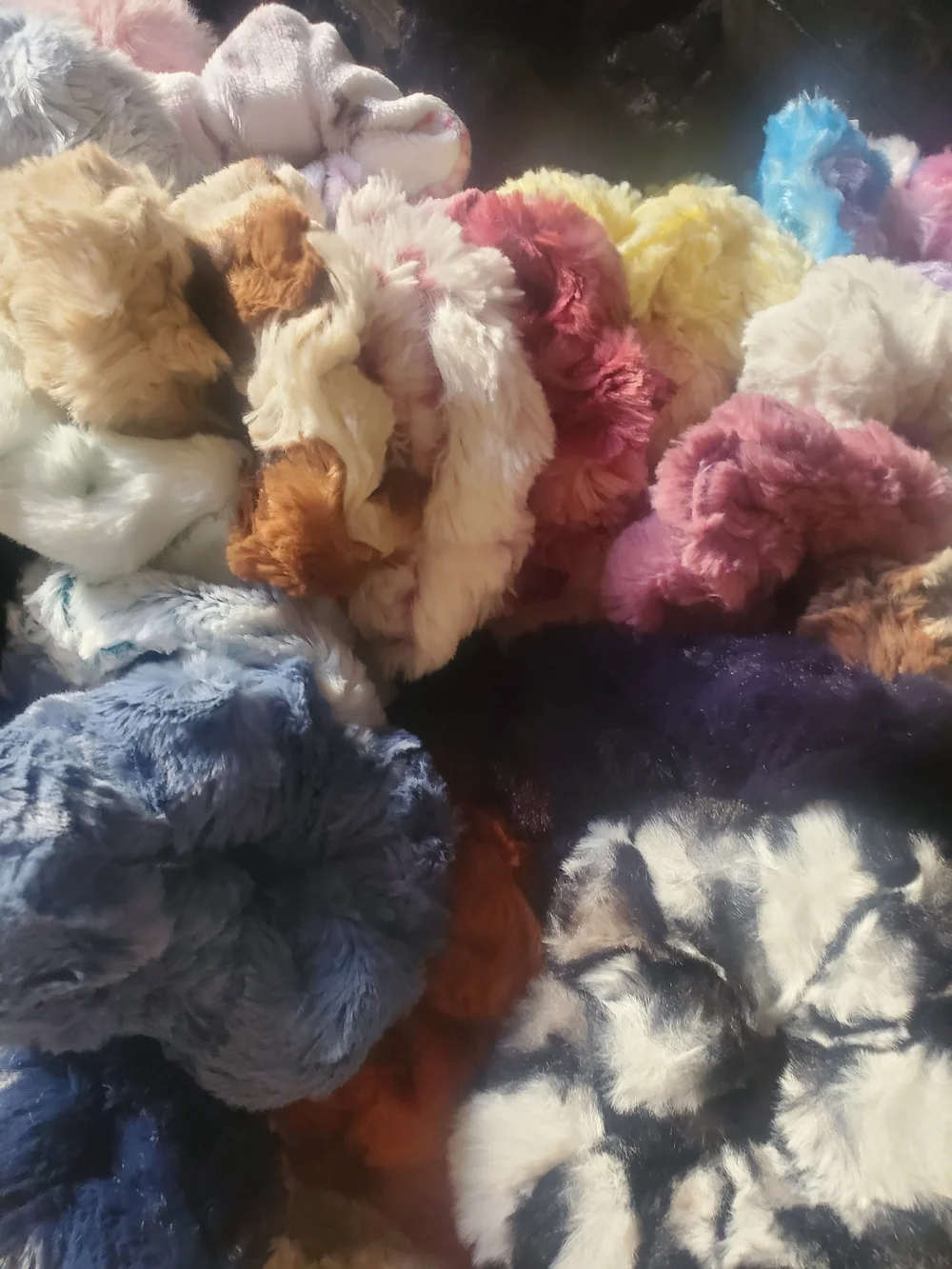 Minky Multicolor Hair Scrunchies 3pk